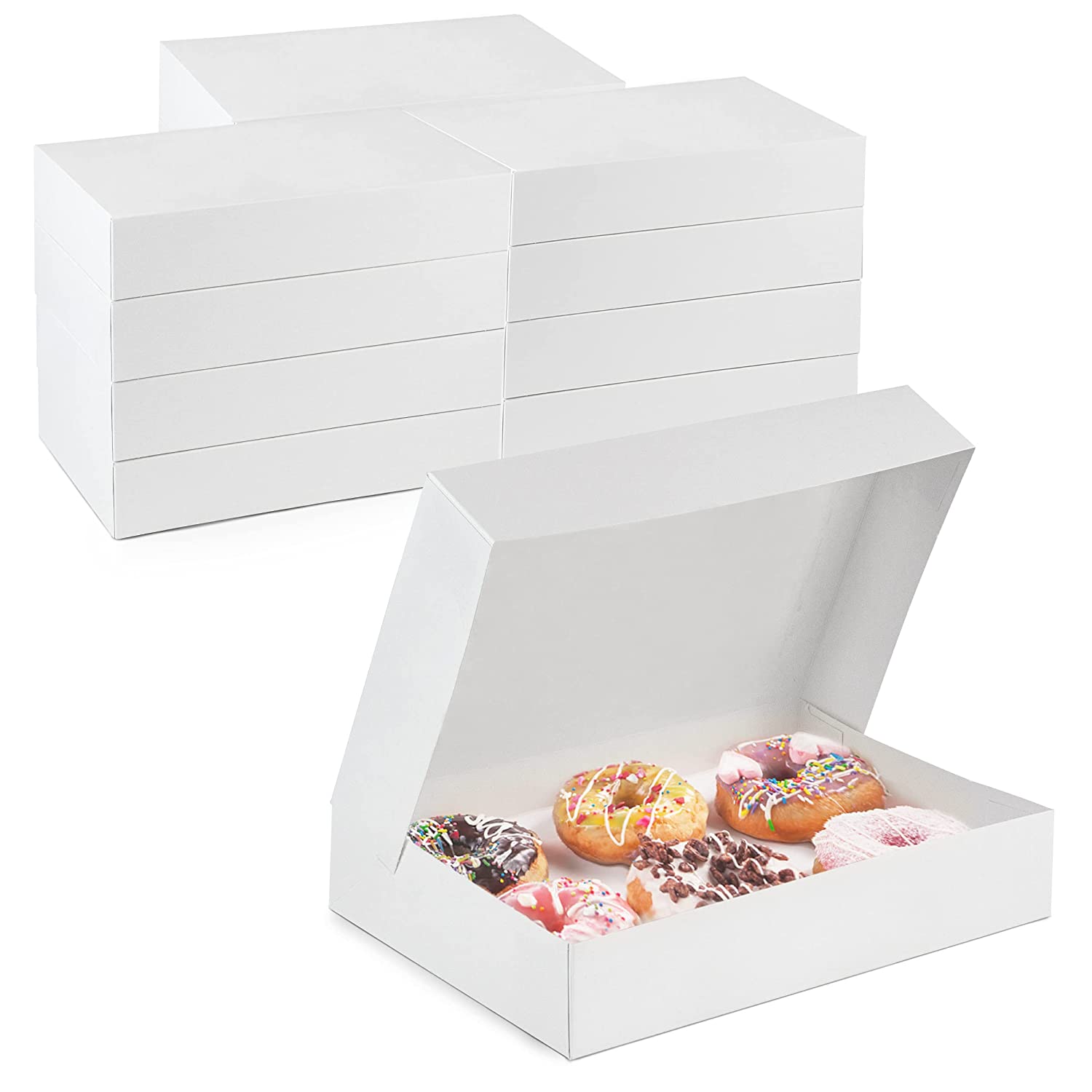 Scatola di carta per biscotti, macaron, cupcake, ciambelle, caramelle, matrimonio, con finestra trasparente