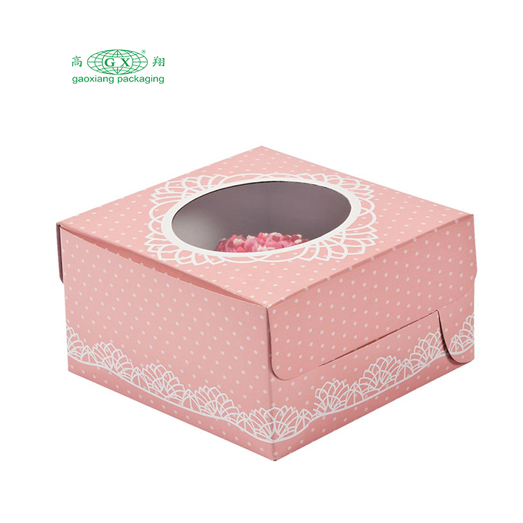 La bomboniera rosa all'ingrosso progetta l'imballaggio quadrato del cilindro rotondo per la scatola di carta della torta alta da imballaggio della scatola di colore da 10 12 pollici