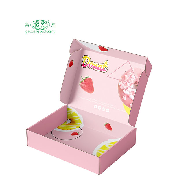 Ciambelle per torta da forno rosa personalizzate all'ingrosso e scatole personalizzate per ciambelle per biscotti