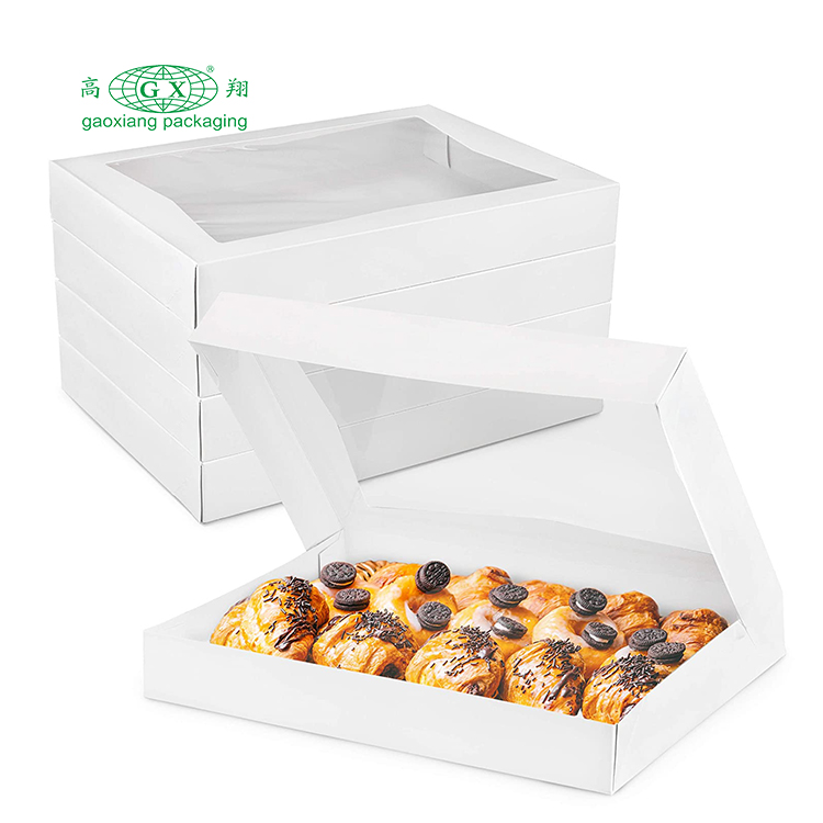 Scatola di carta per biscotti, macaron, cupcake, ciambelle, caramelle, matrimonio, con finestra trasparente