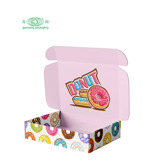 Ciambelle per torta da forno rosa personalizzate all'ingrosso e scatole personalizzate per ciambelle per biscotti