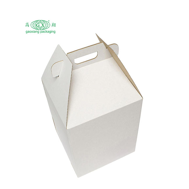 Contenitore alto usa e getta in cartone bianco Scatola porta torta a 2 o 3 strati con finestra con manico