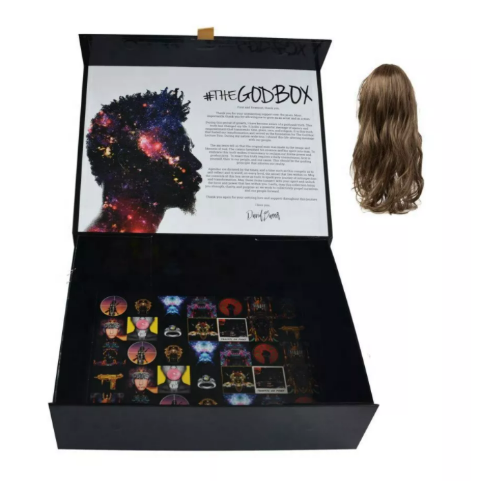 Nastro di cartone di lusso con etichetta privata confezione regalo in marmo nero confezione personalizzata per capelli