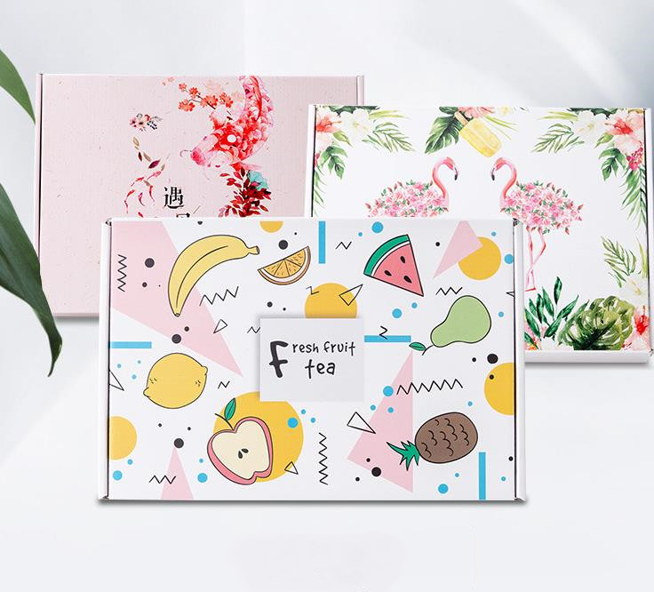Vendita calda fantasia stampa personalizzata imballaggio ondulato abbigliamento spedizione scatola regalo di carta scatole personalizzate