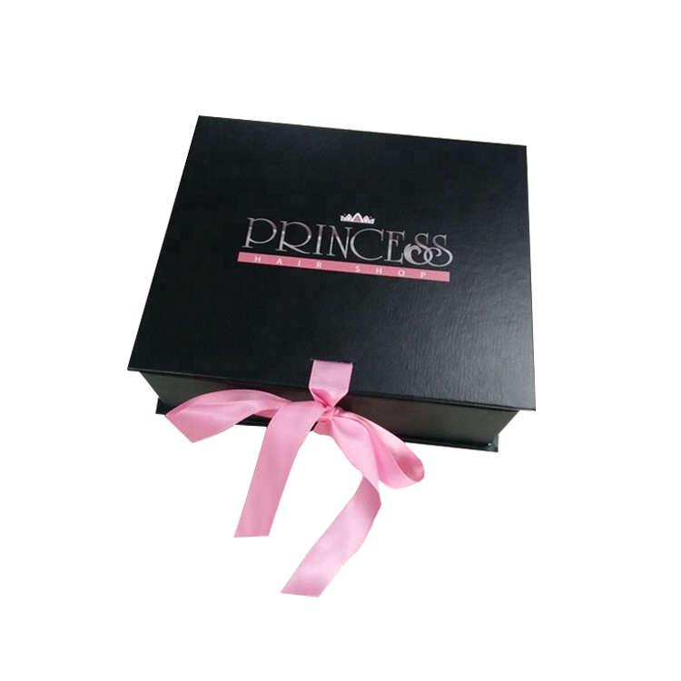 Nastro di cartone di lusso con etichetta privata confezione regalo in marmo nero confezione personalizzata per capelli