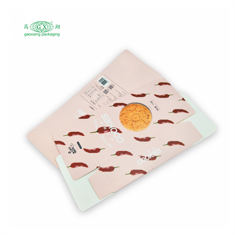Commercio all'ingrosso logo personalizzato design noci e noccioli scatola di carta alimenti biscotti scatola di carta da imballaggio