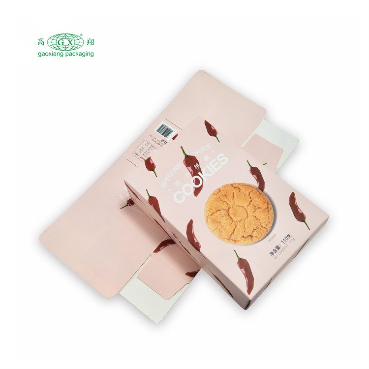 Commercio all'ingrosso logo personalizzato design noci e noccioli scatola di carta alimenti biscotti scatola di carta da imballaggio