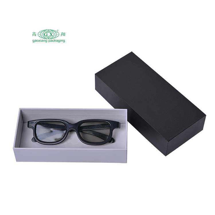 Custodia per confezione regalo per occhiali con logo dorato nero prezzo di fabbrica personalizzato