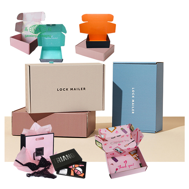 Commercio all'ingrosso logo personalizzato rosa marrone nero bianco piccolo grande spedizione logistica imballaggio gioielli regalo cartone scatole di carta kraft