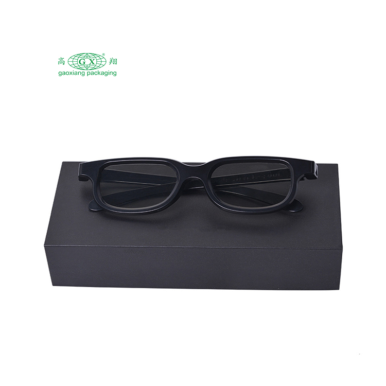 Custodia per confezione regalo per occhiali con logo dorato nero prezzo di fabbrica personalizzato