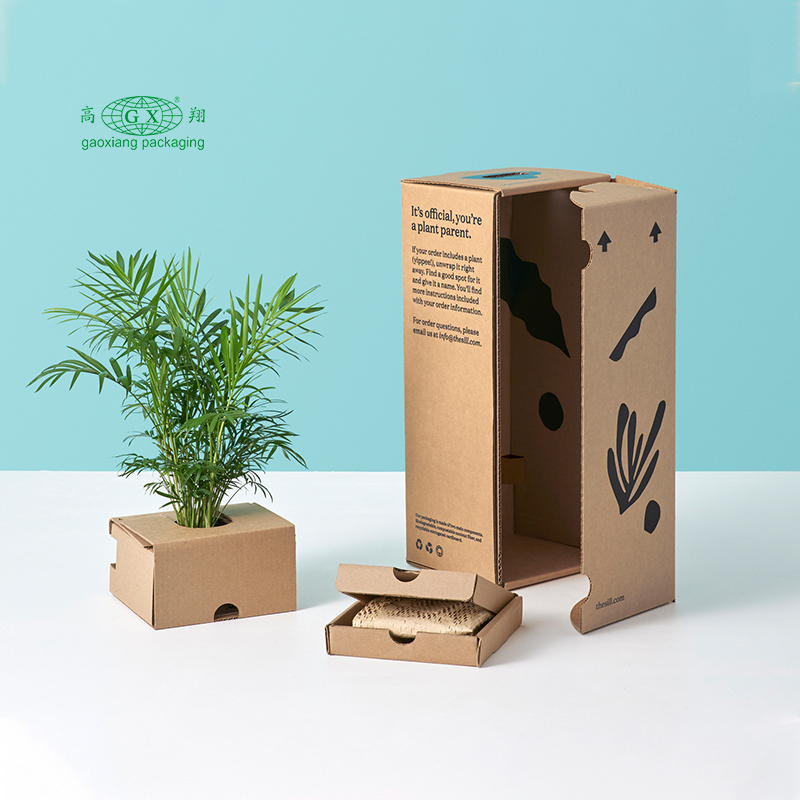 Cartone piatto ondulato personalizzato artigianato scatole personalizzate scatole regalo piante imballaggio scatola di carta