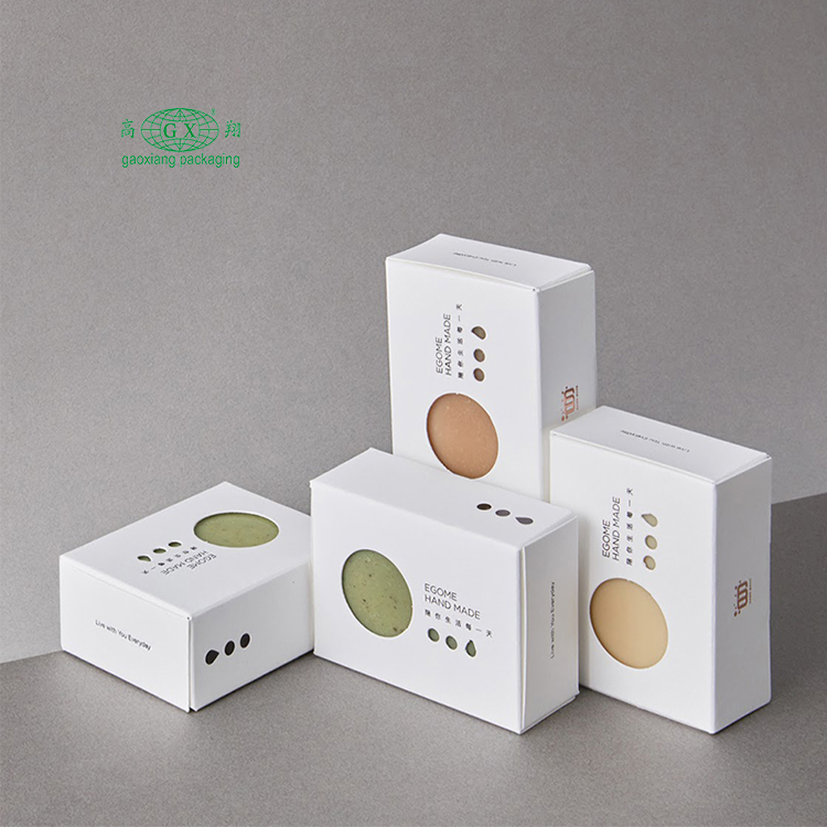 Confezione regalo personalizzata per sapone, confezione in cartone ecologico, scatole di carta kraft con finestra