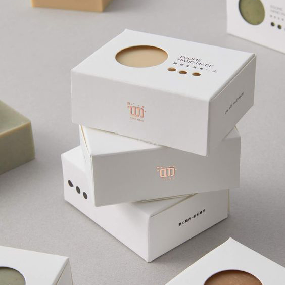 Confezione regalo personalizzata per sapone, confezione in cartone ecologico, scatole di carta kraft con finestra