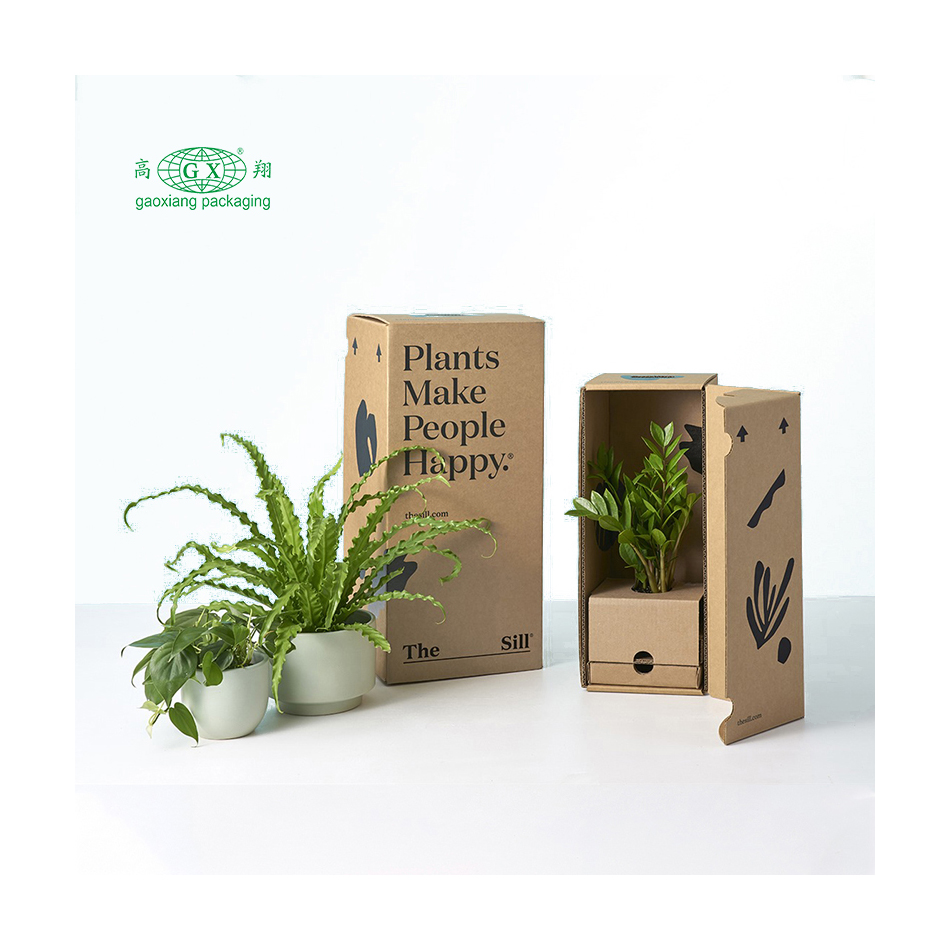 Cartone piatto ondulato personalizzato artigianato scatole personalizzate scatole regalo piante imballaggio scatola di carta