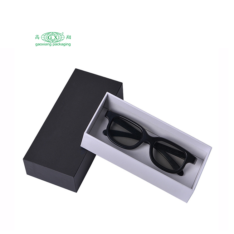 Custodia per confezione regalo per occhiali con logo dorato nero prezzo di fabbrica personalizzato