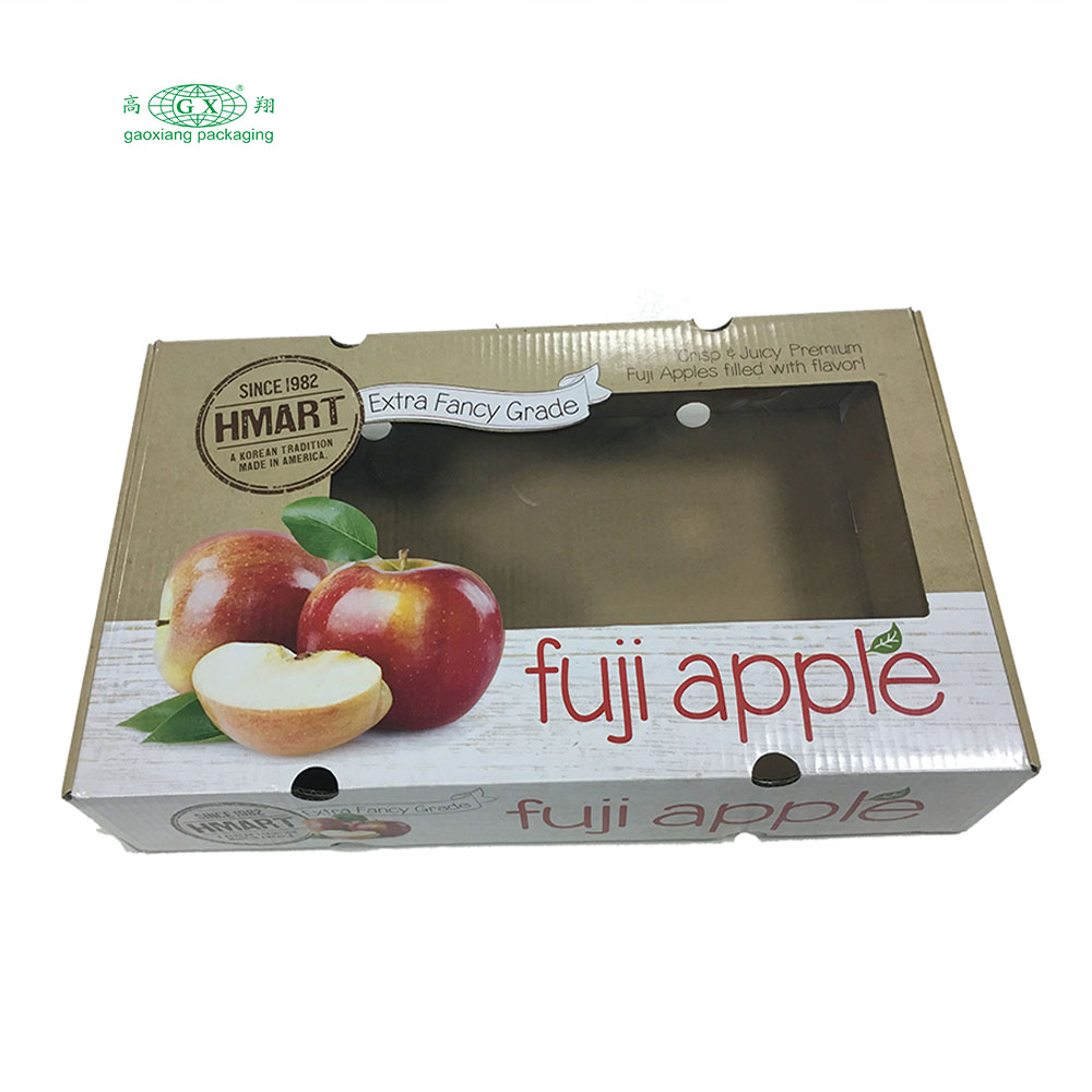 Scatola di spedizione personalizzata in cartone colorato riciclabile per frutta e verdura