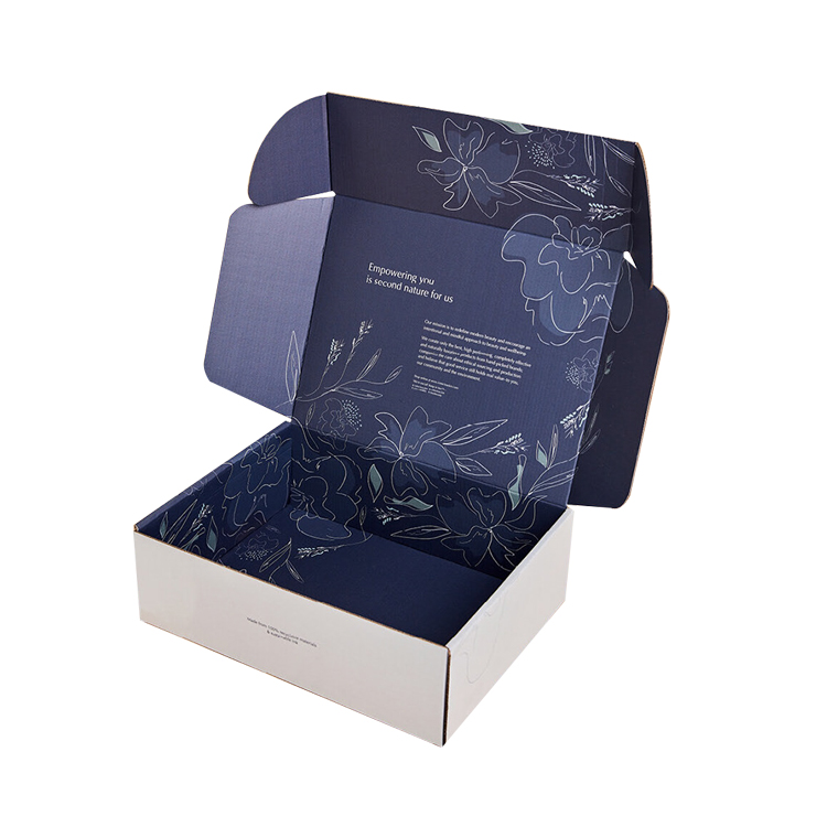 Scatola di carta da imballaggio ondulata per abbigliamento in cartone per posta in abbonamento pieghevole con logo personalizzato all'ingrosso