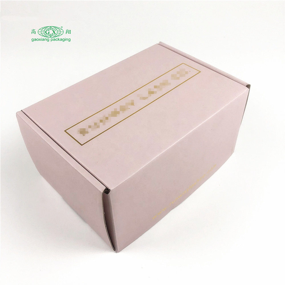 Logo personalizzato colorato carta ondulata rosa imballaggio cosmetico ciglia scatola di spedizione postale scatole personalizzate