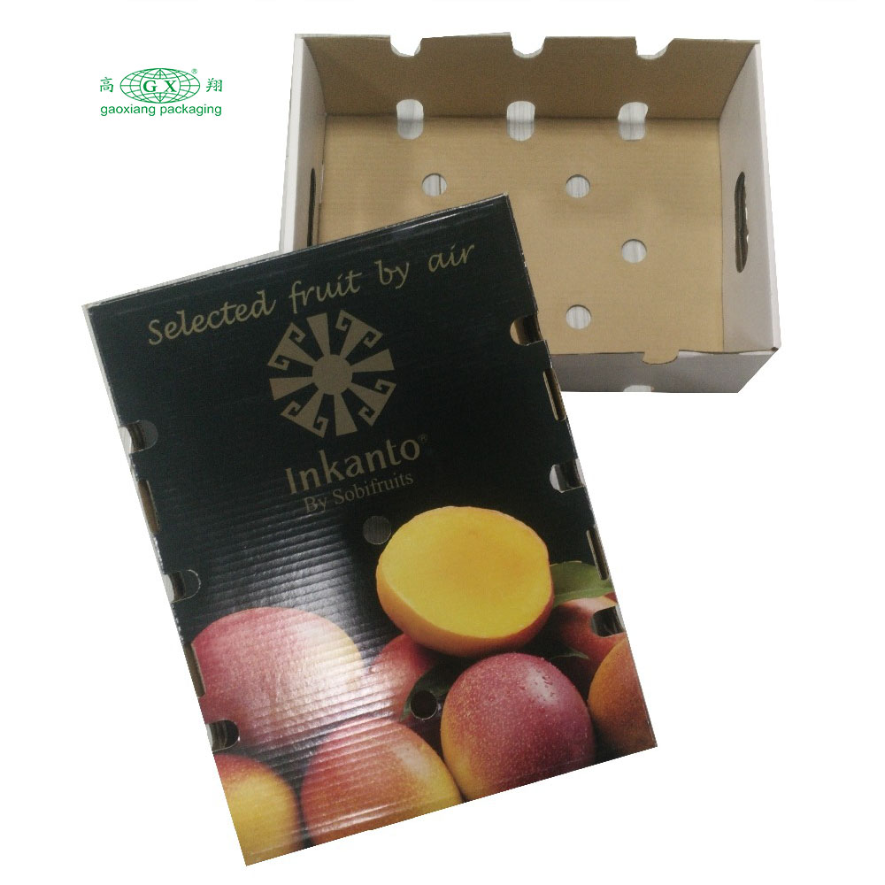 Scatola di spedizione personalizzata in cartone colorato riciclabile per frutta e verdura