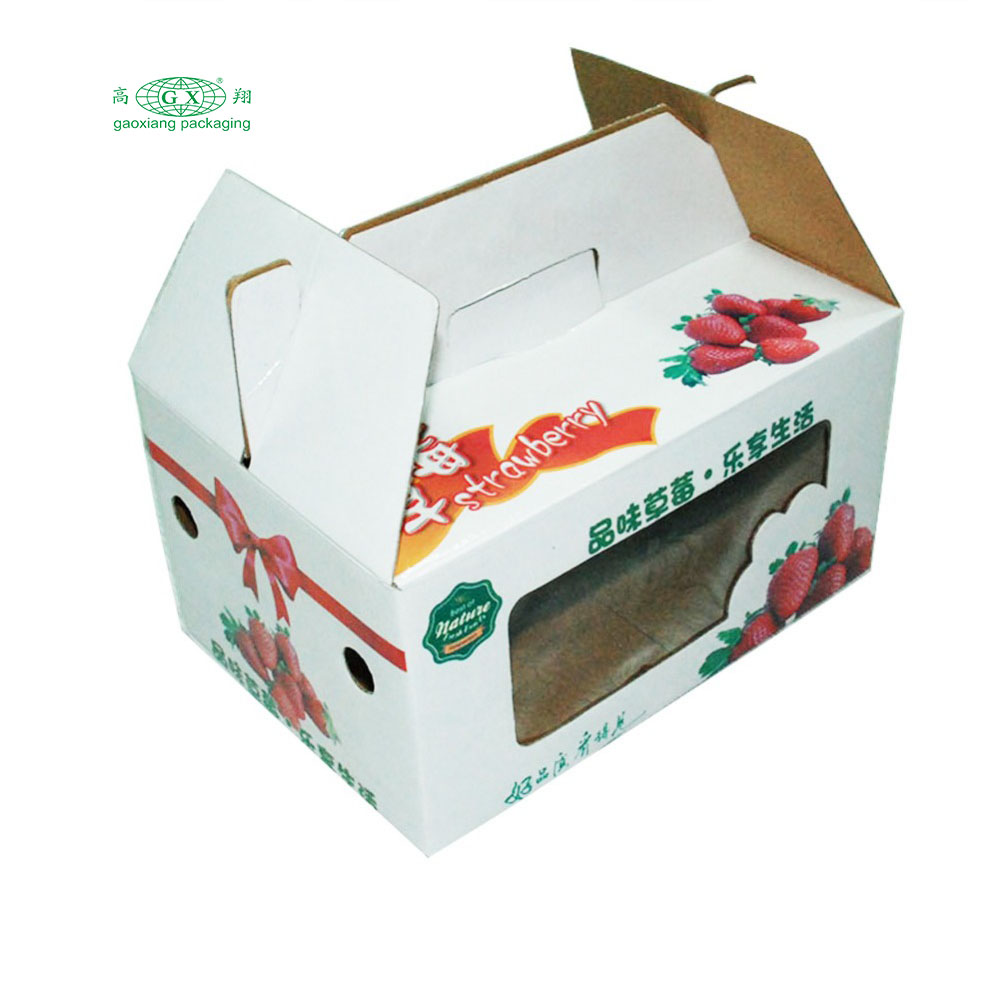 Scatola di spedizione personalizzata in cartone colorato riciclabile per frutta e verdura
