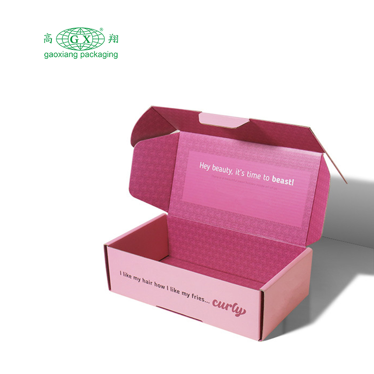La scatola postale produce scatole postali colorate personalizzate scatole per imballaggio di abbigliamento durevole con logo personalizzato stampato