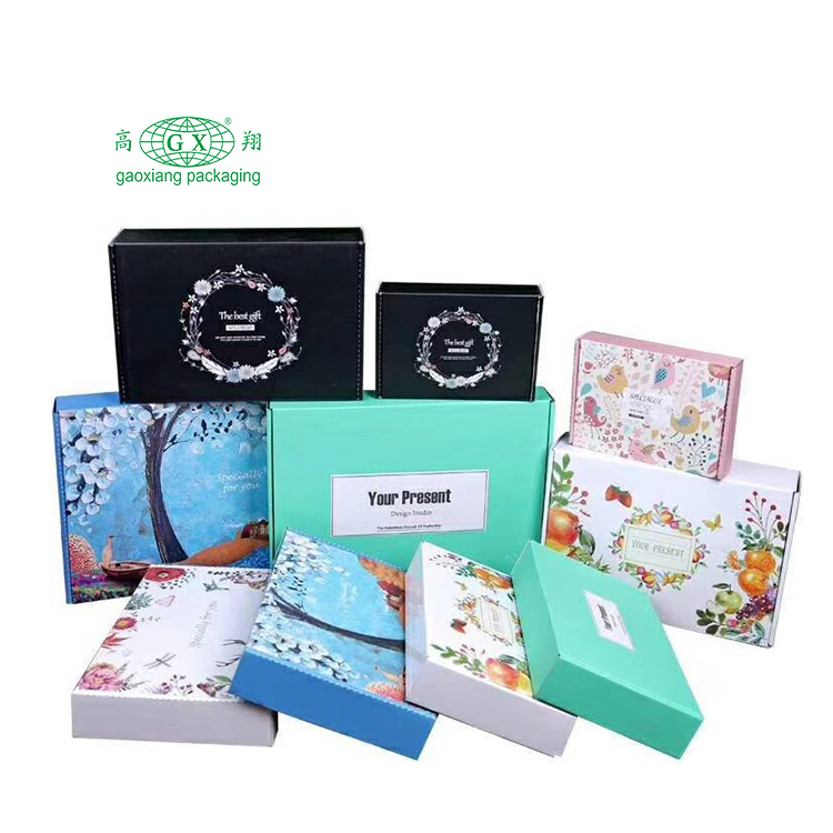 Scatole postali stampate con logo personalizzato eco-friendly, abbigliamento durevole, scarpe da regalo, imballaggi in carta, scatole di spedizione in cartone