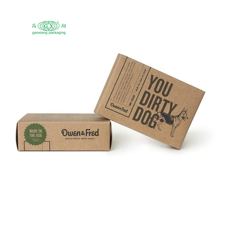 Confezione di scatole di sapone in carta kraft fantasia personalizzata