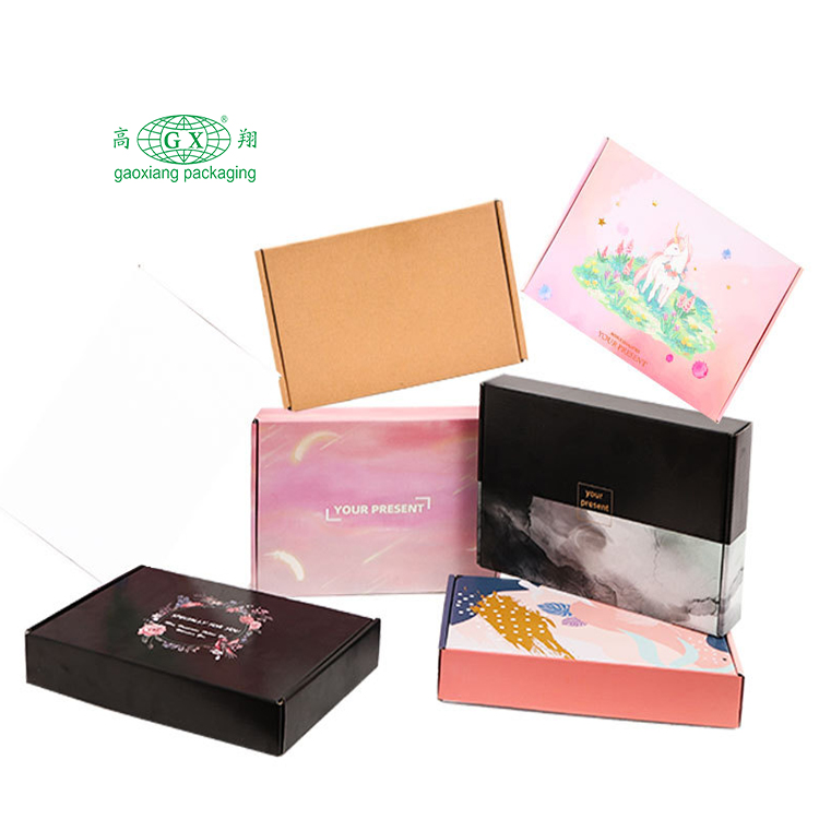 Buste postali per scatole di spedizione stampate con logo personalizzato che stampano scatole postali pieghevoli per abbigliamento in scatola di cartone
