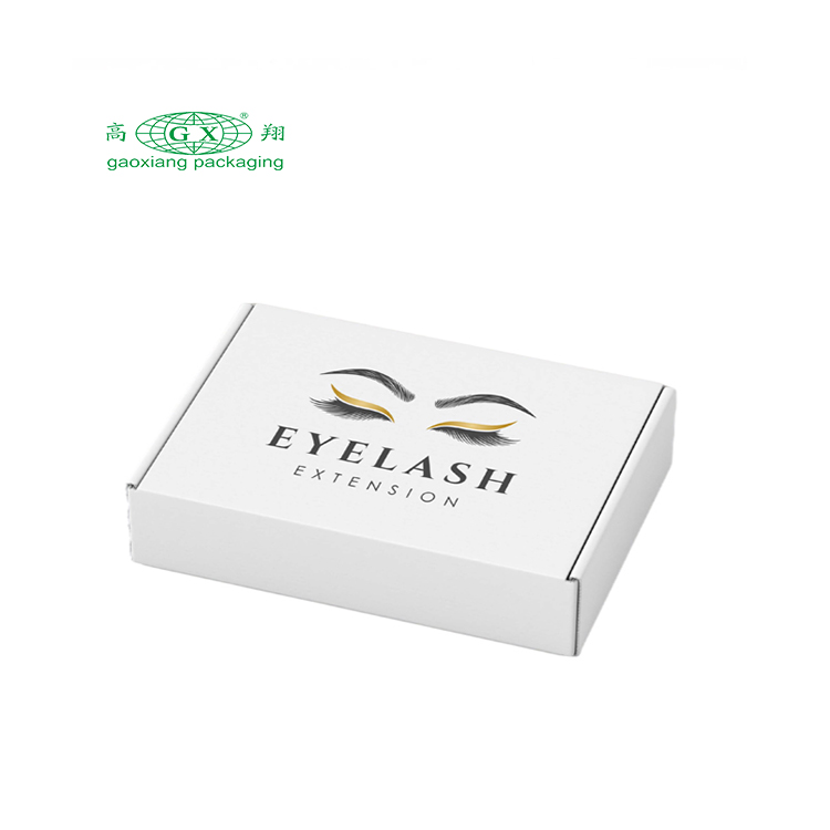 Scatola regalo per abbigliamento pieghevole in cartone ondulato pieghevole con logo personalizzato per scatola di carta da imballaggio per ciglia in costume