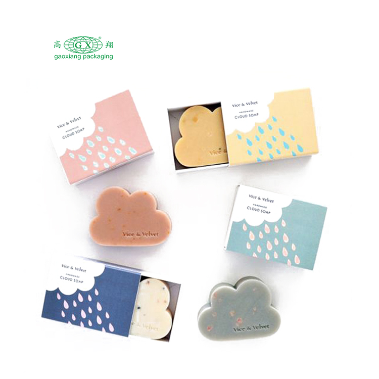 Confezione di scatole di sapone in carta kraft fantasia personalizzata