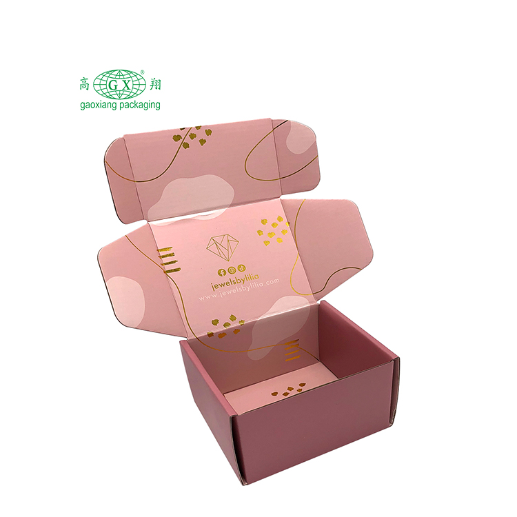 Logo personalizzato di lusso piccola collana anello earing scatola di spedizione corrugata mailer gioielli scatole di spedizione per l'imballaggio dei gioielli