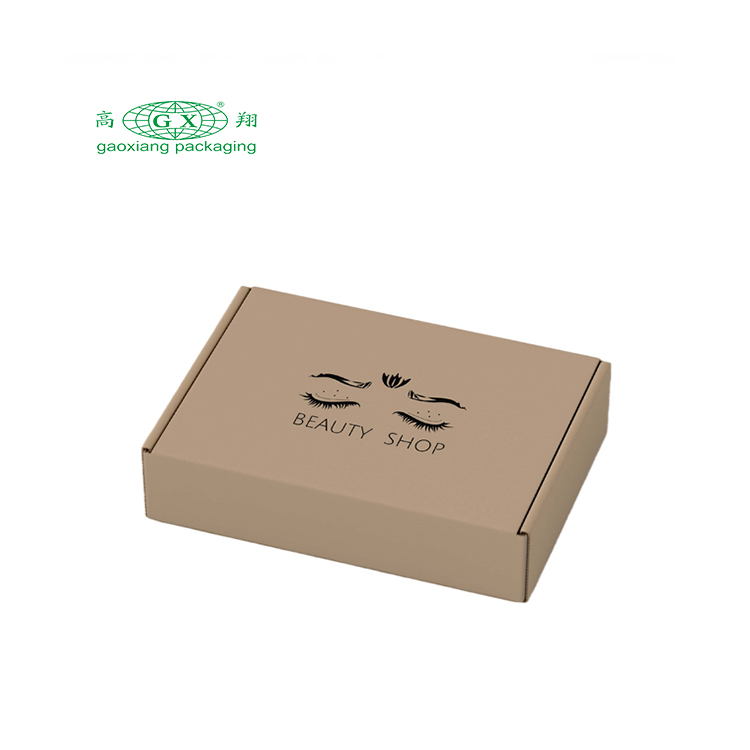 Scatola regalo per abbigliamento pieghevole in cartone ondulato pieghevole con logo personalizzato per scatola di carta da imballaggio per ciglia in costume