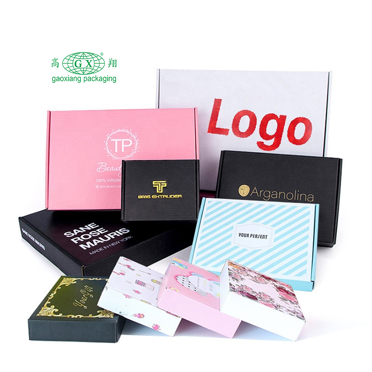 Mailer personalizzati che stampano scatole di cartone per abbigliamento pieghevole scatola di spedizione con logo