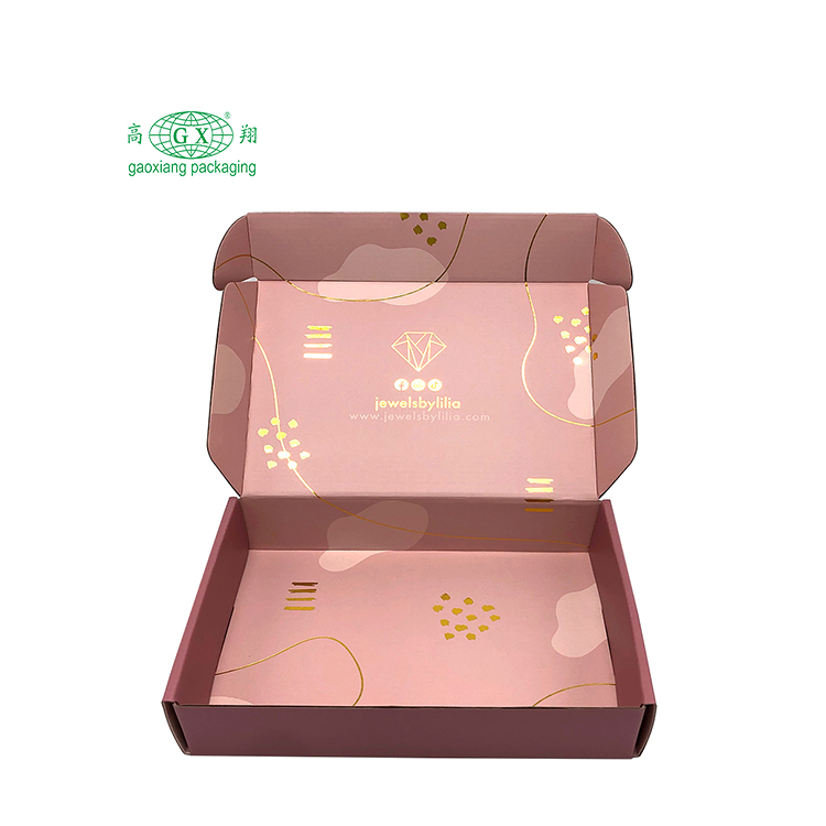 Logo personalizzato di lusso piccola collana anello earing scatola di spedizione corrugata mailer gioielli scatole di spedizione per l'imballaggio dei gioielli