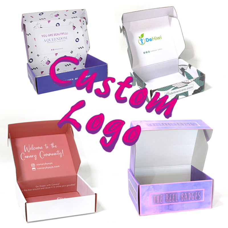 La scatola postale produce scatole postali colorate personalizzate scatole per imballaggio di abbigliamento durevole con logo personalizzato stampato