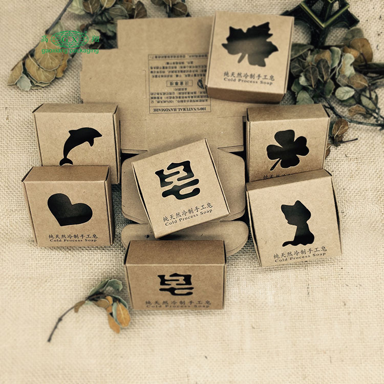 Logo personalizzato in carta kraft ecologica asst scatola di sapone stampata a colori