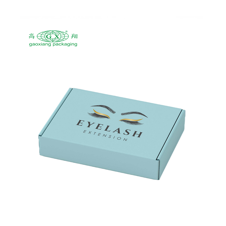 Scatola regalo per abbigliamento pieghevole in cartone ondulato pieghevole con logo personalizzato per scatola di carta da imballaggio per ciglia in costume