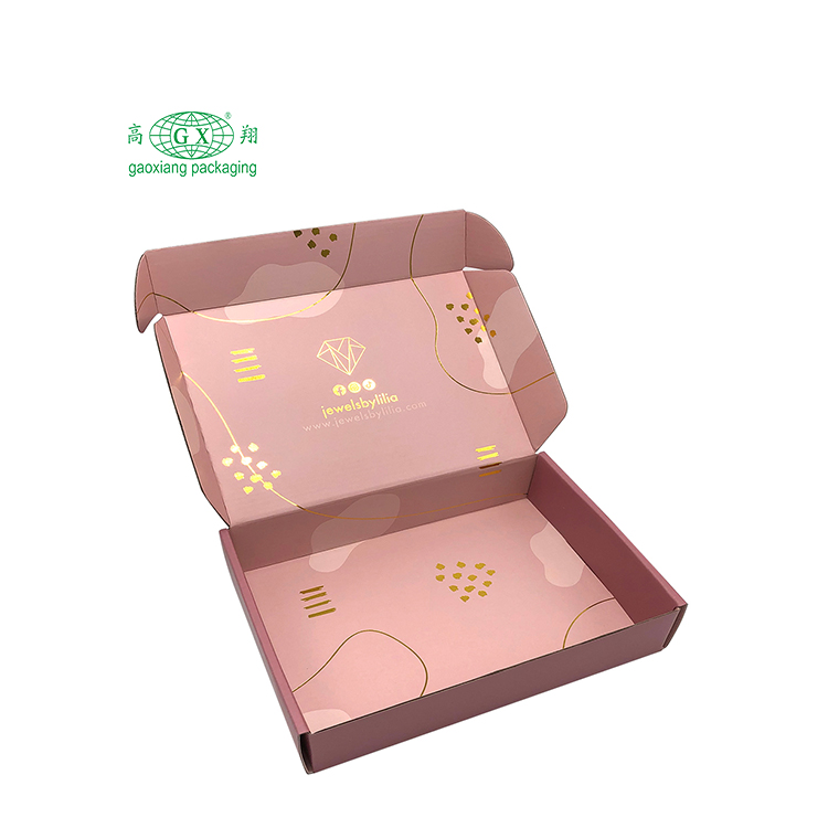 Logo personalizzato di lusso piccola collana anello earing scatola di spedizione corrugata mailer gioielli scatole di spedizione per l'imballaggio dei gioielli