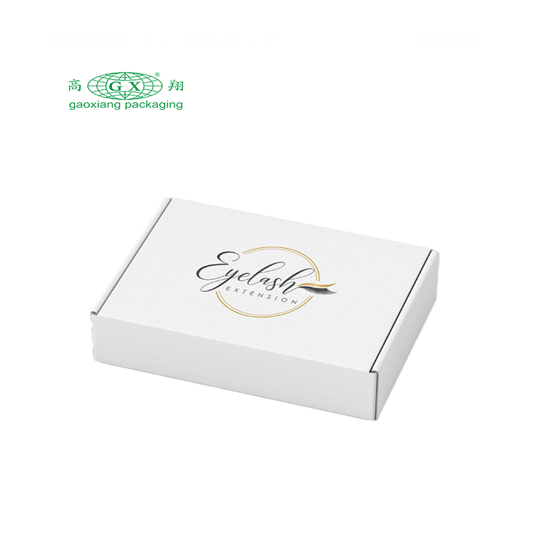 Personalizzato logo pieghevole cartone ondulato spedizione mailer box abbigliamento confezione regalo abito ciglia confezione scatola di carta