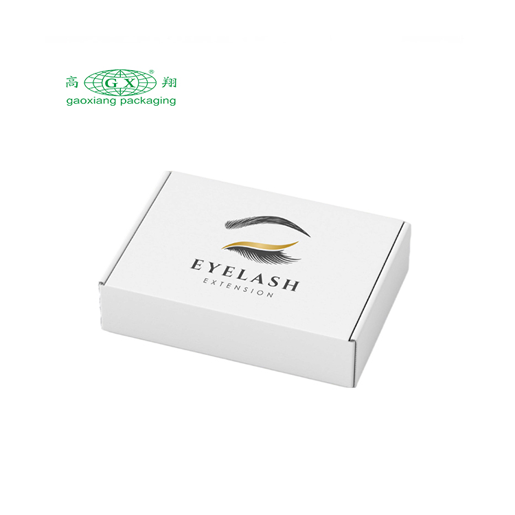Scatola regalo per abbigliamento pieghevole in cartone ondulato pieghevole con logo personalizzato per scatola di carta da imballaggio per ciglia in costume