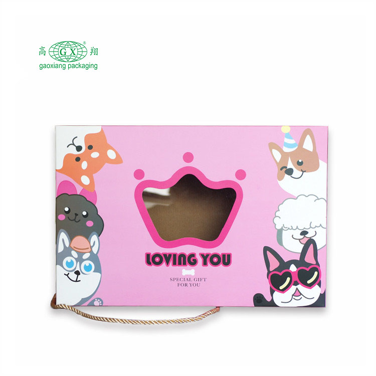 Logo personalizzato scatola postale di carta fantasia bambino abbigliamento libro giocattoli scatola di imballaggio ondulata scatola di finestra