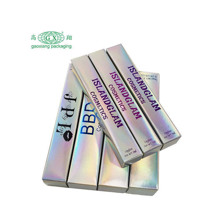 Scatole di carta per imballaggio tubo Lipgloss di lusso personalizzate all'ingrosso con logo