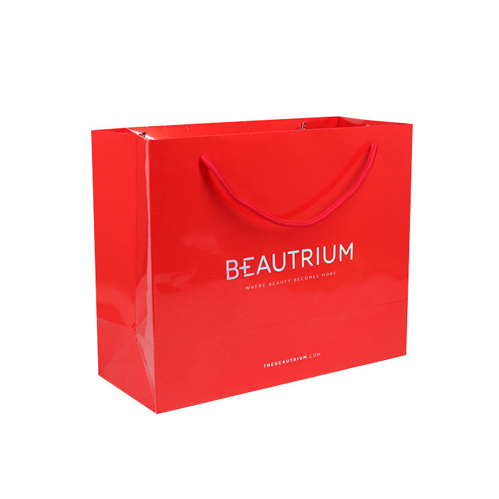 Shopping bag in carta per indumenti regalo di lusso personalizzati con stampa del logo