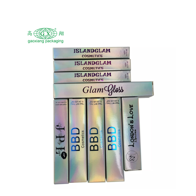 Scatole di carta per imballaggio tubo Lipgloss di lusso personalizzate all'ingrosso con logo