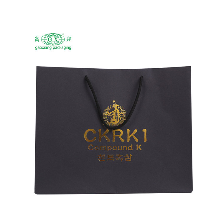 Sacchetto di carta in cartone stampato con logo completo personalizzato con manico a fiocco in nastro per scatole della spesa per regali