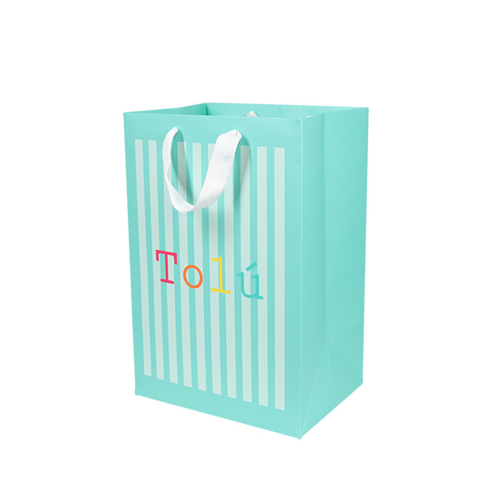 Shopping bag in carta per indumenti regalo di lusso personalizzati con stampa del logo