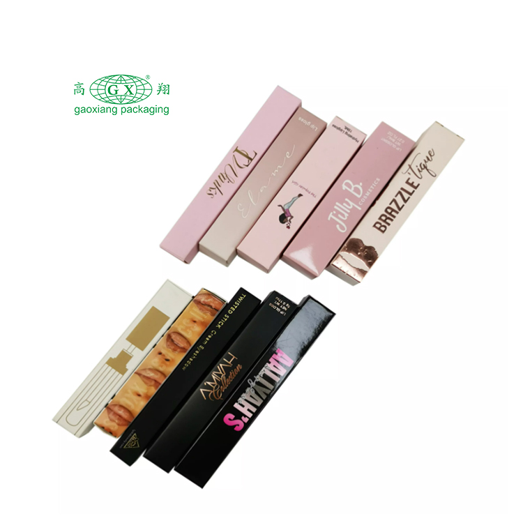 Scatole di carta per imballaggio tubo Lipgloss di lusso personalizzate all'ingrosso con logo