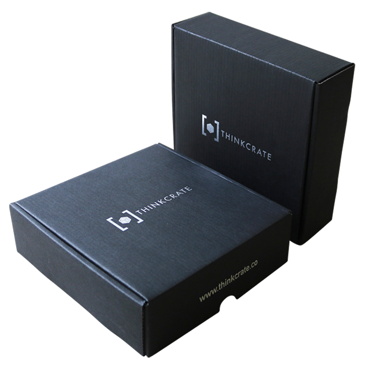 Personalizzato eco nero marrone ondulato set regalo artigianale mailer spedizione postale imballaggio carta caffè scatola di imballaggio cartone