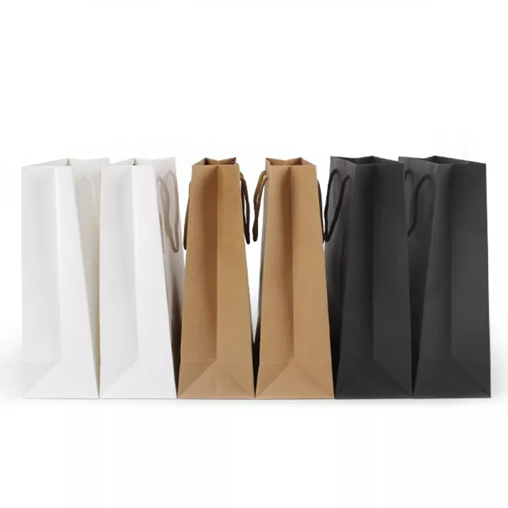 Sacchetto di carta da asporto personalizzato, shopping di moda, abbigliamento, sacchetto di carta, sacchetti di carta kraft marrone