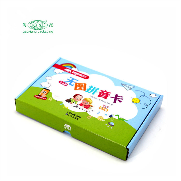 Logo personalizzato scatola postale di carta fantasia bambino abbigliamento libro giocattoli scatola di imballaggio ondulata scatola di finestra